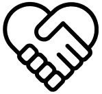 Holding hands heart icon